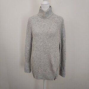 Abercrombie  & Fitch Wool Blend Mock Neck Zipper Sweater Size Medium